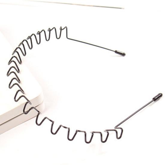 5/8/10 шт. черные металлические повязки на голову унисекс весенние волнистые повязки на голову нескользящие спортивные обручи для волос для мужчин и женщин фитнес повседневная одежда