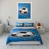 Soccer ball in net. Bedding sets Duvet cover sets Duvet covers Pillowcases(1 * Duvet Cover 2 * Pillowcases, without duvet insert)