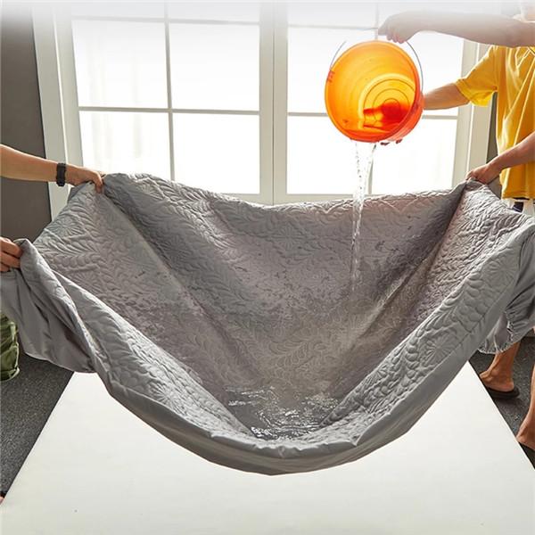 Стеганая водонепроницаемая простыня с эластичными защитными простынями для постельного белья, наматрасник, сплошное цветное постельное белье (Нет наволочки)