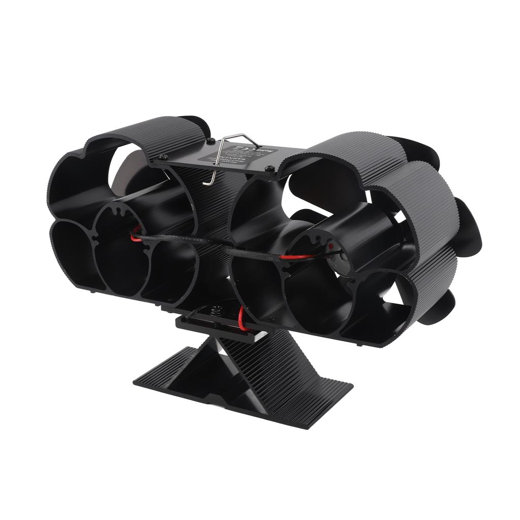 Fireplace Fan Quiet Operating 180 220CFM 1400rpm Aluminum Alloy 6 Blade Heat Powered Wood Stove Fan