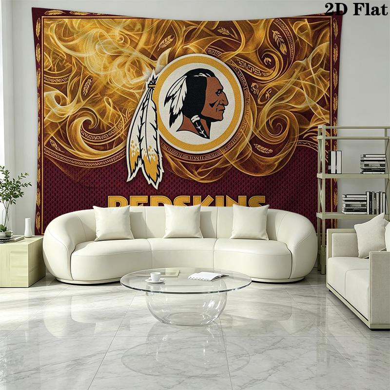 Логотип Washington Redskins Настенный гобелен Эстетичное настенное панно Печатная ткань Одеяло Декоративные гобелены для спальни гостиной Домашний декор