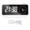 Digital Dual Alarm Clock Adjustable Brightness Temperature Display 5 Minutes Snooze Table Alarm