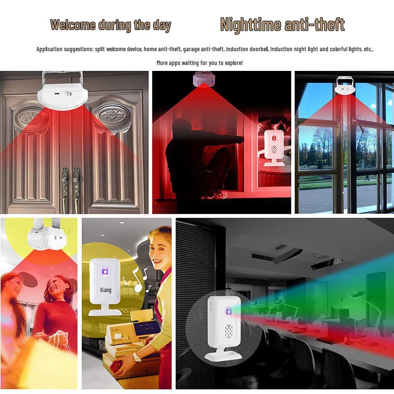 Wireless Induction Doorbell with Remote Control - Long-Range Doorway Greeter for Home