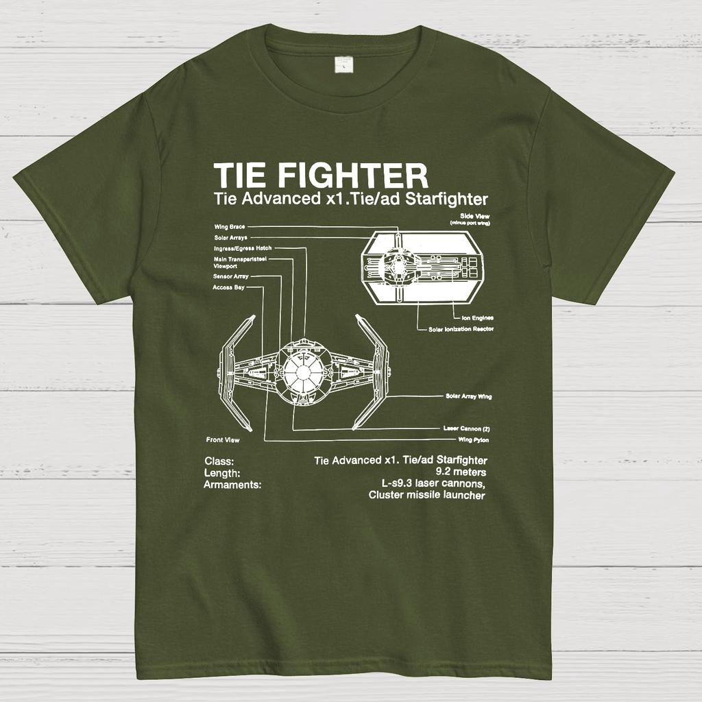 TIE Fighter Unisex 100% Cotton Summer Casual Cool Loose T-Shirt