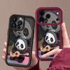 Guitar-playing Panda Pattern Case For iPhone 17 Pro Max Funda Shockproof Bumper Cover For iPhone 16 Pro Max 15 14 13 12 11 Air 16E