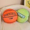 Creative Basketball Volleyball Pillow Blanket Plush Toy Tennis Doll Office Lunch Break Air Conditioning Blanket Ragdoll Doll
