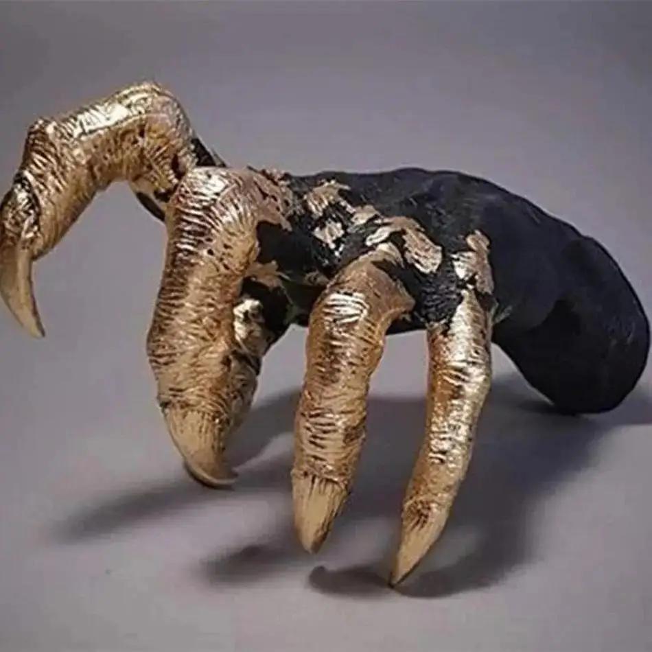 1 шт. Хэллоуин Украшение Подставка-вешалка для украшений Рука ведьмы Настенная статуэтка из смолы Ретро Эстетическое искусство Скульптура