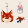 Plush Zootopia Soft Keychain Cute Cartoon Judy Nick Car Key Organizer Gifts