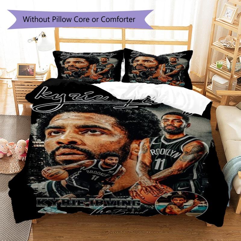 Kyrie Irving Basketball Star Player Print 3‑Pieces Duvet Cover Set Sports Bedding Without Pillow Core or Comforter