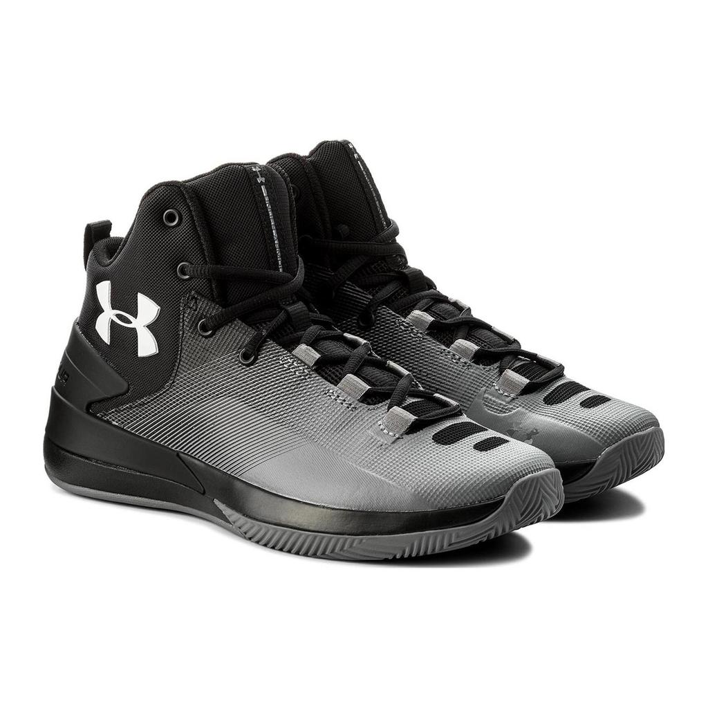 Under Armour Rocket3 Нескользящие Высокие Баскетбольные Кроссовки Мужские Черные 3000087-005