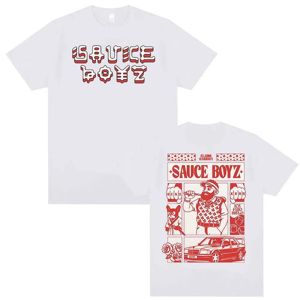 2025 Summer Rapper Eladio Carion Sen2kbn Album Tour Printed Tshirt Mens Fashion Loose Tshirt Casual 100 Cotton Tshirt