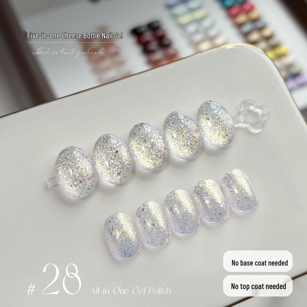 KaSi 2025 Autumn/Winter Sparkle Cat Eye Gel Polish - One-Step, Five-in-One Color for Nail Art
