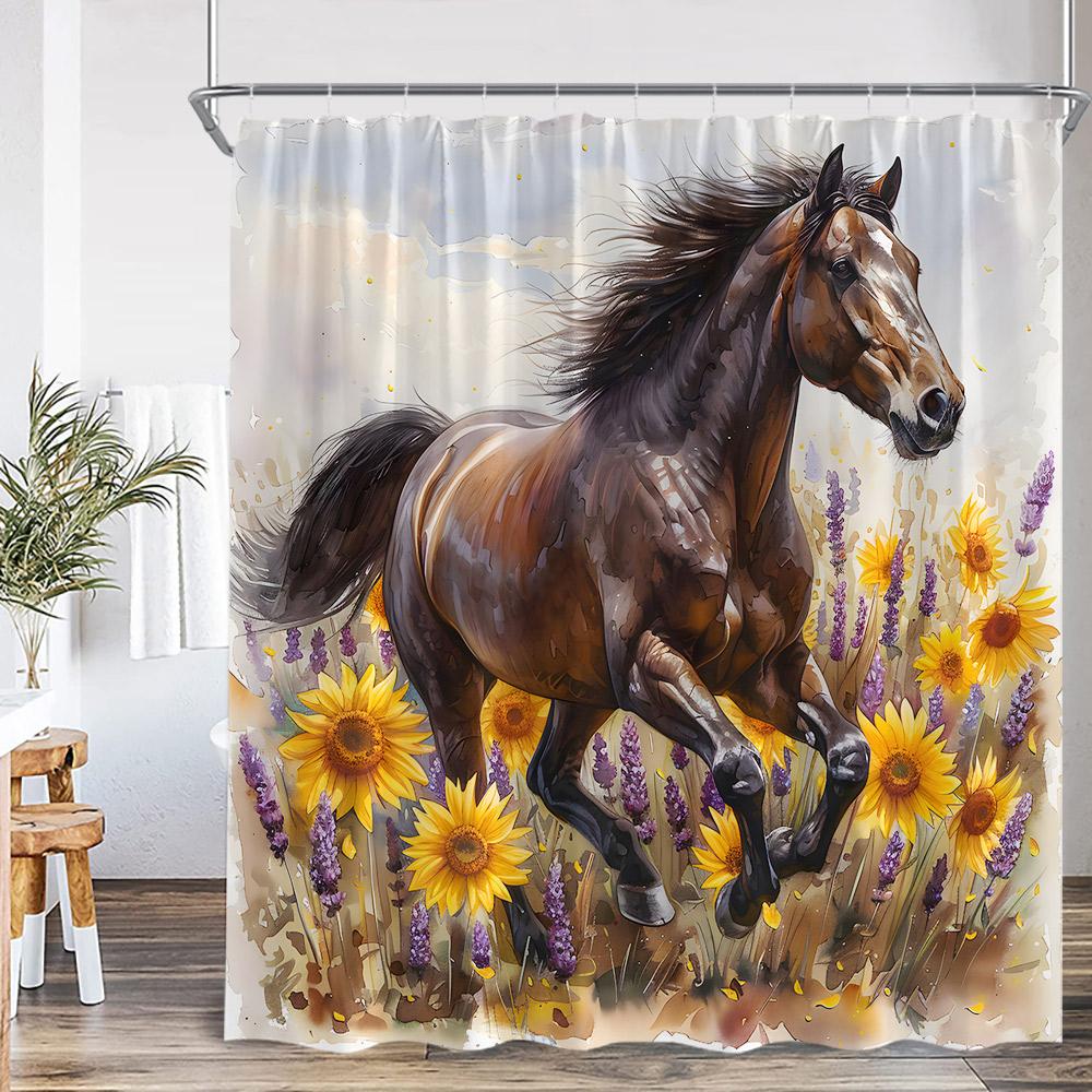 Смешные животные купание шторки для душа высокогорный скот свиньи кролики собаки ванна ванная комната декор полиэстер шторки для ванны с крючками