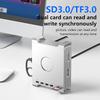 Aluminum Alloy Case with M.2 NVMe SSD Enclosure with USB 3.2 10Gbps USB 2.0 SD/TF Slots for Mac Mini M4 Bracket