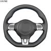 For Volkswagen Golf 6 GTI MK6 VW Polo GTI Scirocco R Passat CC R-Line 2010 Car Steering Wheel Cover Black Artificial