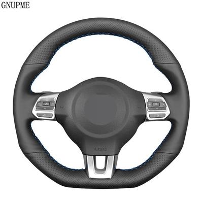 Для Volkswagen Golf 6 GTI MK6 VW Polo GTI Scirocco R Passat CC R-Line 2010 Автомобильный чехол на руль черный искусственный