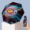 West Ham United Футбольный узор Печатный Мини 5 Складок 8 Спиц Компактный Зонт Ветрозащитный Водонепроницаемый Легкий Портативный Складной