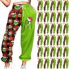Women's Casual Fashion Christmas Printed Casual Sweatpants Elastic Waist Drawstring Pants