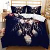 Dreamcatcher Duvet Cover Bohemia Floral Feather Exotic Ethnic Tribal Style Theme for Women Kid Girl Teen Bedroom Decoration Moon