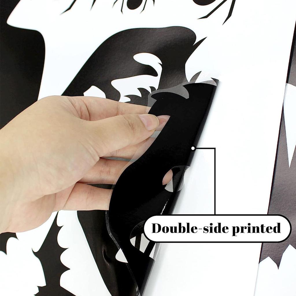Halloween Self-Adhesive Glass Sticker Window Sticker Style Wall Sticker Door Sticker Diy Horror