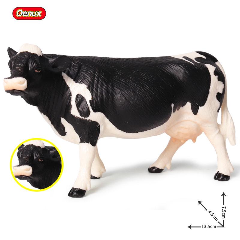 Oenux Симуляция Милые Фермерские Животные Молочная Корова Крупный Рогатый Скот Теленок Ангус Бык Вол Бык Буйвол Модель Фигурки Игрушка Развивающая Милая Подарок Ребенку