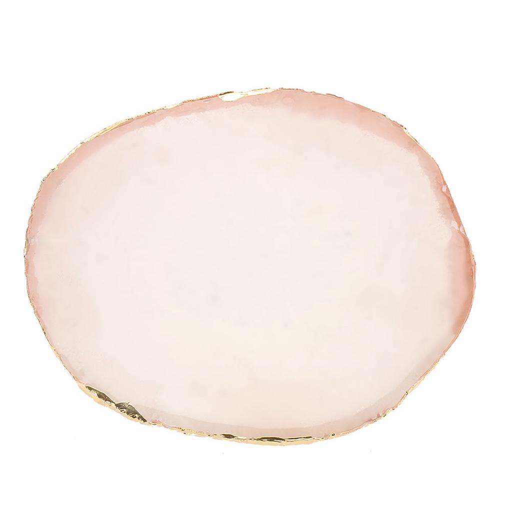 Resin Nail Art Palette Paint Drawing Color Dish Golden Edge Manicure Nail DIY Tool