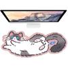 Benvo Mouse Pad Cute Cat Large Gaming Mouse Pad Special Shape Keyboard Pad Rubber Bottom Mouse Compatible Washable Surface Comfortable Operation