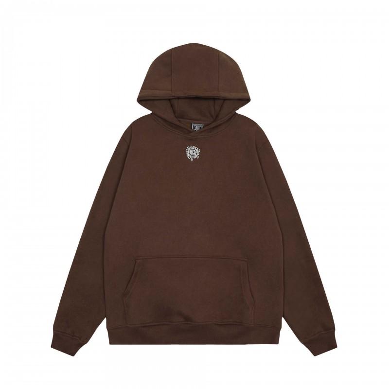 Unisex Oversized Hooded Sweatshirt With Embroidered Cotton Fleece Lined Pullover Winter Streetwear