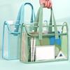 Large Capacity Portable Transparent Waterproof Hand-held Folder Self-adhesive File Pocket Office Supplies Storage File Bag