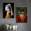 Creative Animal Cat Canvas Painting Posters and Prints Wall Art Pictures for Living Room Home Decoration