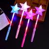 Flash Stars Heart Fairy Flashing Wands Luminous Prop Flash Stars Heart Fairy Stick Kids Toy
