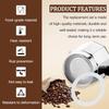 Silicone Sealing Ring Aluminum Replacement Filter 1 Cup For Stove Top Espresso Maker Replacement Filler Parts Set Includes 1 Filter and 3 Upgraded