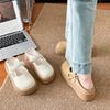 Spring and Summer New Pearl Thick-bottomed Mary Jane Bag Head Half Slippers Women Wear Half Slippers
