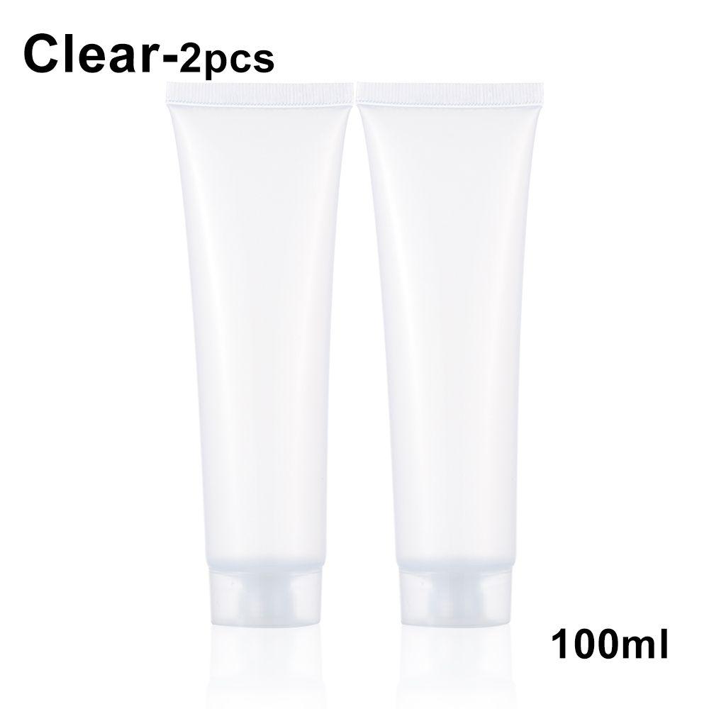 2PCS Makeup Tool Squeeze Containers Travel Size Lotion Packing Shampoo Holder Cream Tube Refillable Bottle