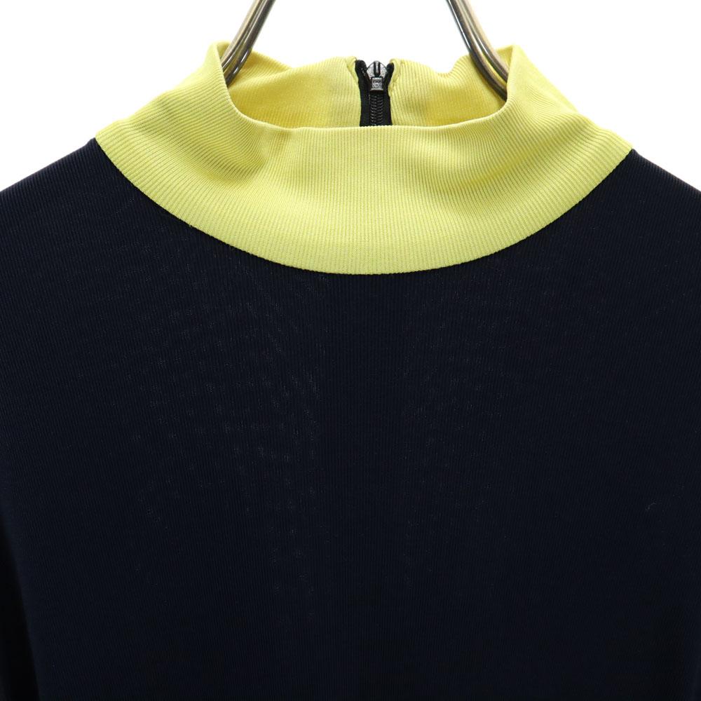 ISSEY MIYAKE 80-е Made in Japan Бирка-кисть Винтаж Длинный рукав Вырез М Темно-синий Женский Б/у