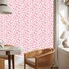Heart Wallpaper Coral, White and Powder Pink 50x1000