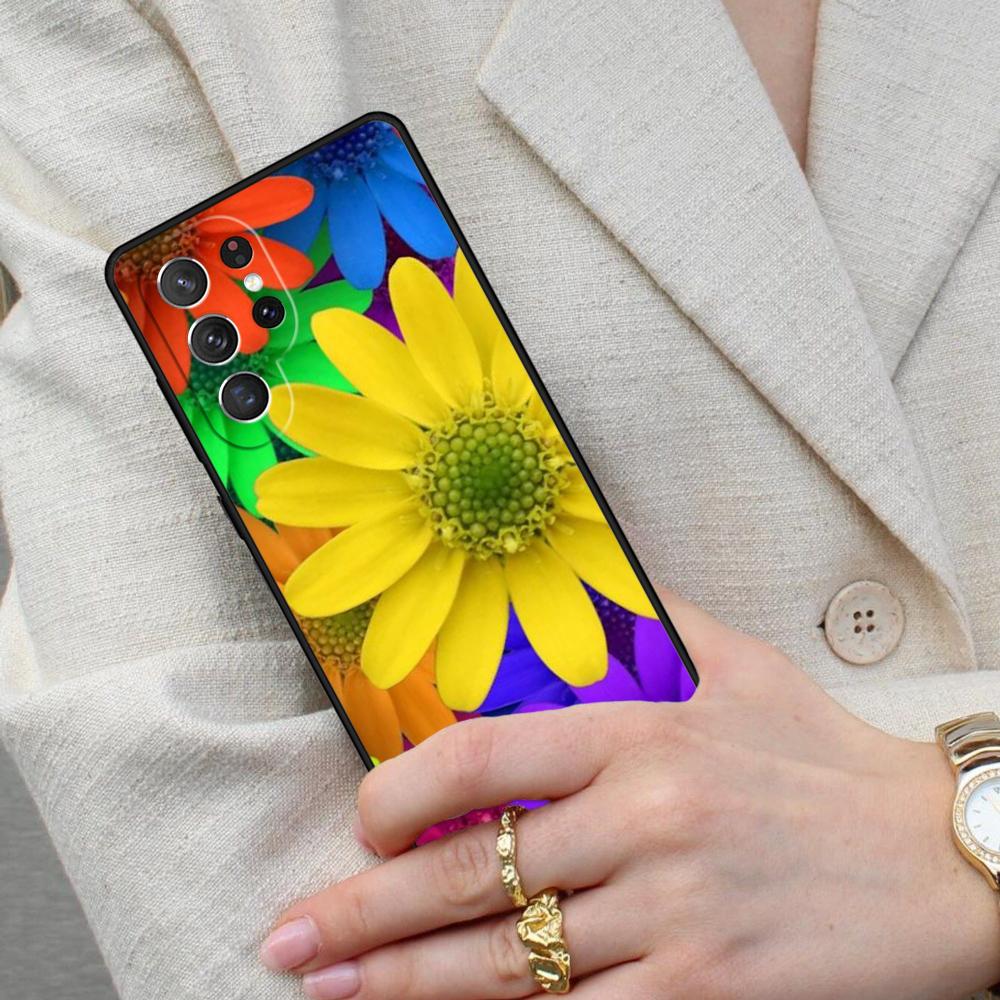 Flower Rainbow Colour Pattern Cell Phone Case for Samsung Galaxy S26 Ultra S25 S24 S23 S22 S21 S20 Note10 Cover