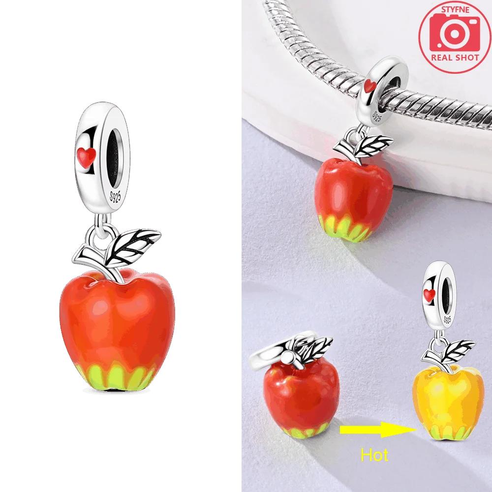 Оригинальные шармы медно-розовый цвет вишни и подвеска-бусина с голубой орхидеей подходят для браслета женские украшения изящный аксессуар подарок своими руками