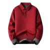 Men's Casual Color-blocking And Patchwork Style Two-piece Hoodie, Men's Loose V-neck Patchwork Lapel Shirt Hoodie