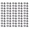 50 Sets 8mm Rivets and Studs Metal Hex Rivet Slotted Screw Set for Leather Crafts Clothing Binding