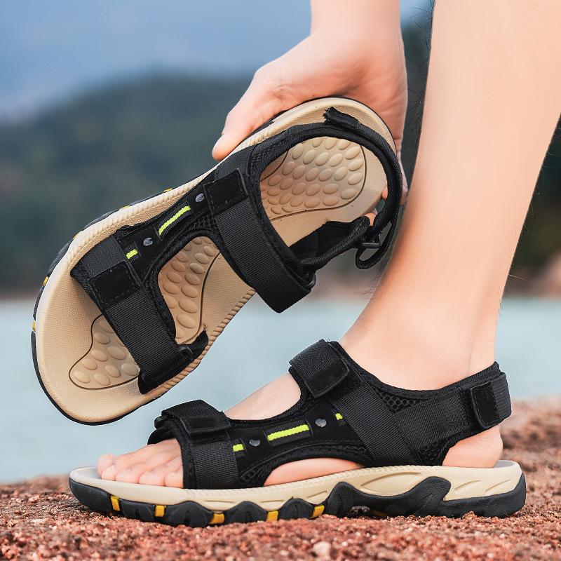 Мода Мода Лето Мужские Сандалии Дизайнерская Пляжная Обувь Мужские Уличные Шлепанцы Спортивные Дышащие Лоферы Роскошная Обувь на Плоской Подошве