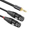 Ipovoq Xlr Conversion Xlr To Xlr Cable Stereo Mini Xlr Female 2 XLR Stereo Conversion Cable 1M Xlr Conversion Xlr Cable 3 Pin Xlr Conversion Xlr