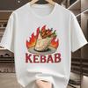 Kebab Food Print Unisex Summer Fashion Tshirt Delicious Doner Kebab Graphic Short Sleeve Tee Casual Tops