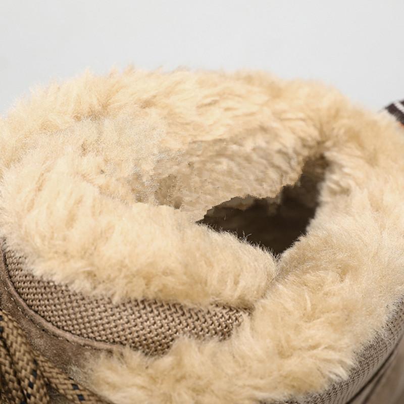 Fashion Men Winter Boots Plus Fur Cold-proof Warm High-top Cotton Shoes Daily Outdoor Warm Men Cotton Shoes Men's Snow Boots