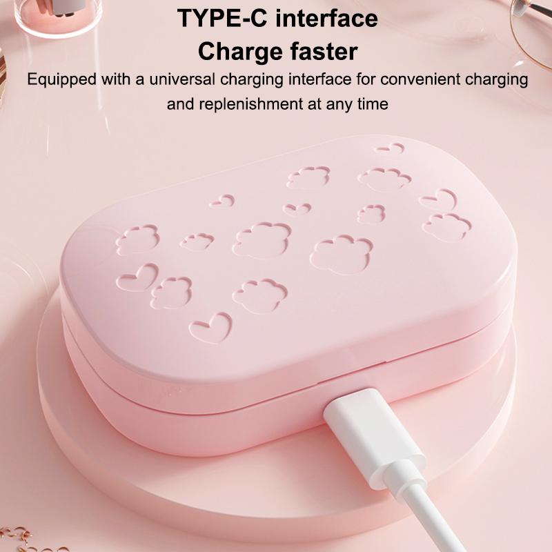Portable Contact Lenses Case Ultrasonic Contact Lenses Cleaner Remove Tear Protein Cleaning Machine With Usb Charging