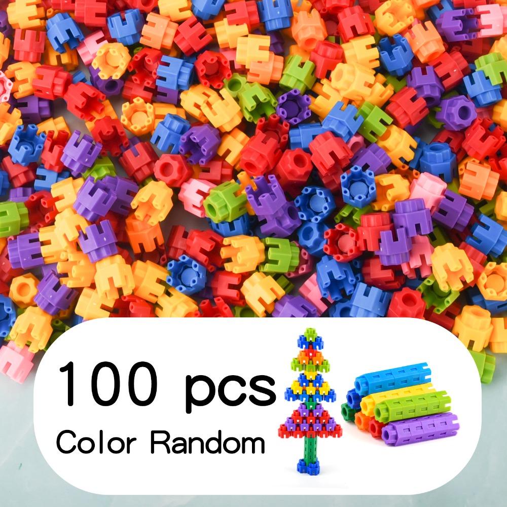 Colorful Hexagon Building Blocks Interlocking Structure Construction Toy Parent Child Play