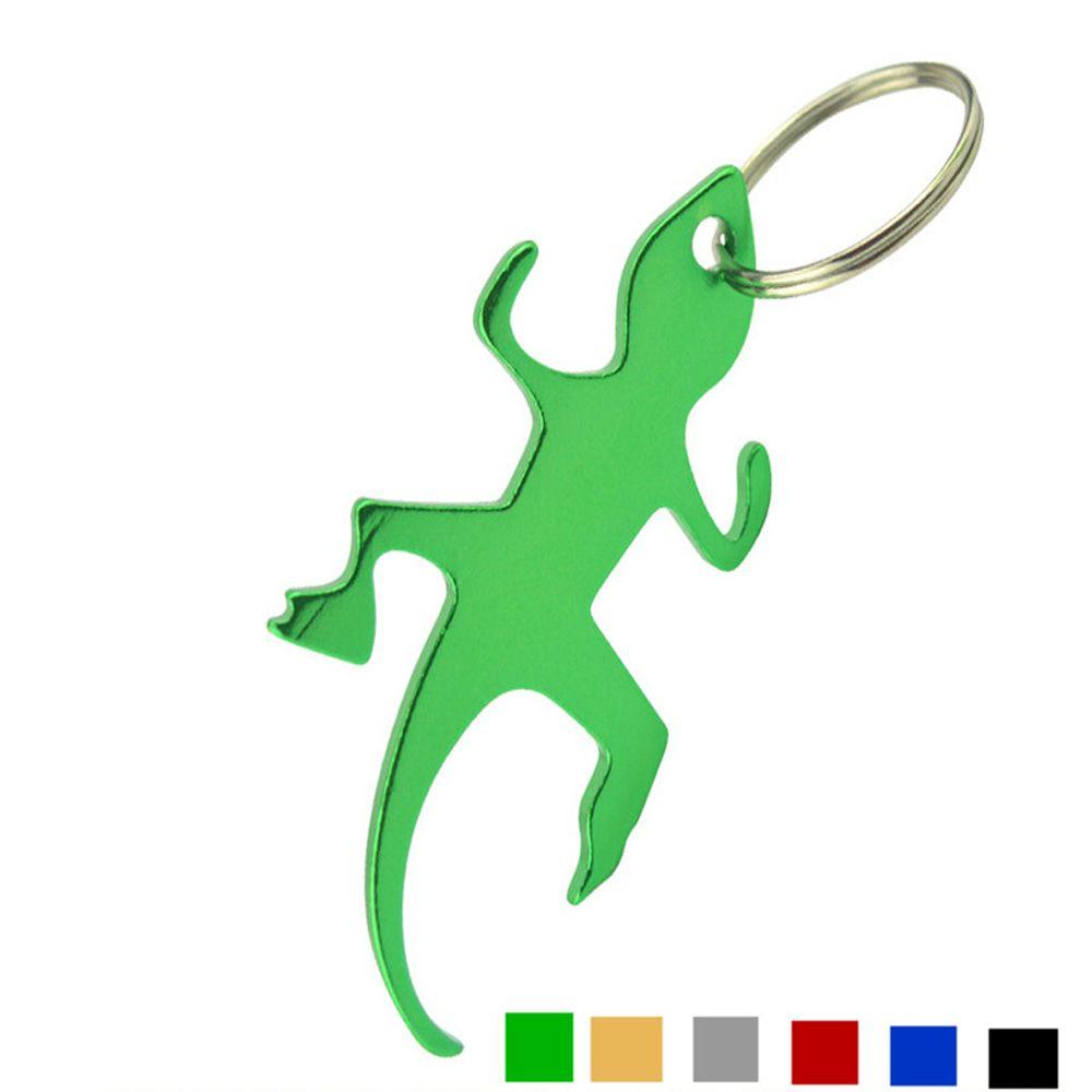 Novelty Creative Zinc Zinc Alloy Aluminum Lizard Shape Beer Corkscrew Openers Keys Ring Bottle Opener
