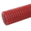 Vidaxl Ogrodzenie Z Siatki, Stal I Pvc, 25X0,5 M, Czerwone