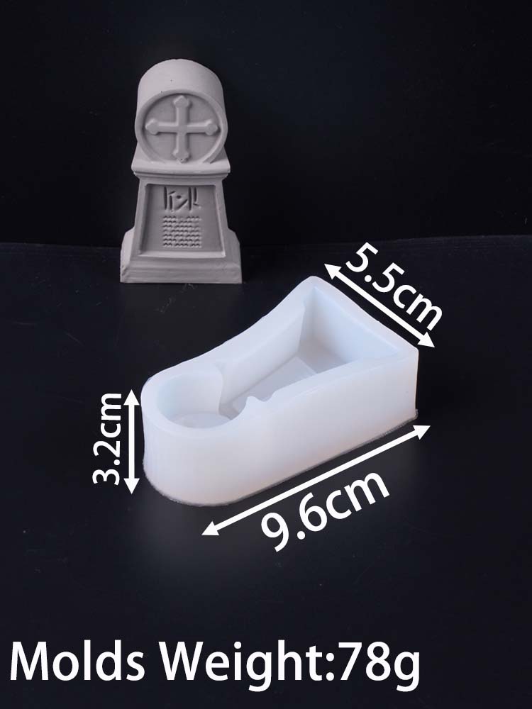 3D Рельефный Крест-надгробие Свеча Форма Много Стилей DIY Хэллоуин Череп Мыло Силиконовые Формы Гипс Смола Поделки Изготовление Домашний Декор