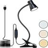 Black LED Desk Lamp USB Charging Table Lamp Morden Lamp LED Clamp Book Light Bedside